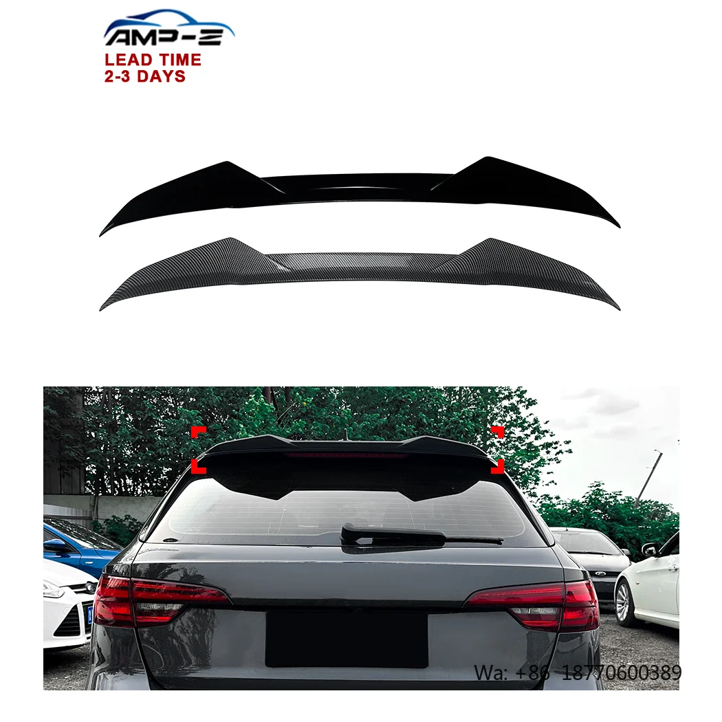 AMP-Z A4 Factory Directly Sale Plastic Material Rear Roof Wing Spoiler for Audi A4 B9 Avant Sline 2017-2024 Car Accessories
AMP-Z A4 Factory Directly Sale Plastic Material Rear Roof Wing Spoiler for Audi A4 B9 Avant Sline 2017-2024 Car Accessories