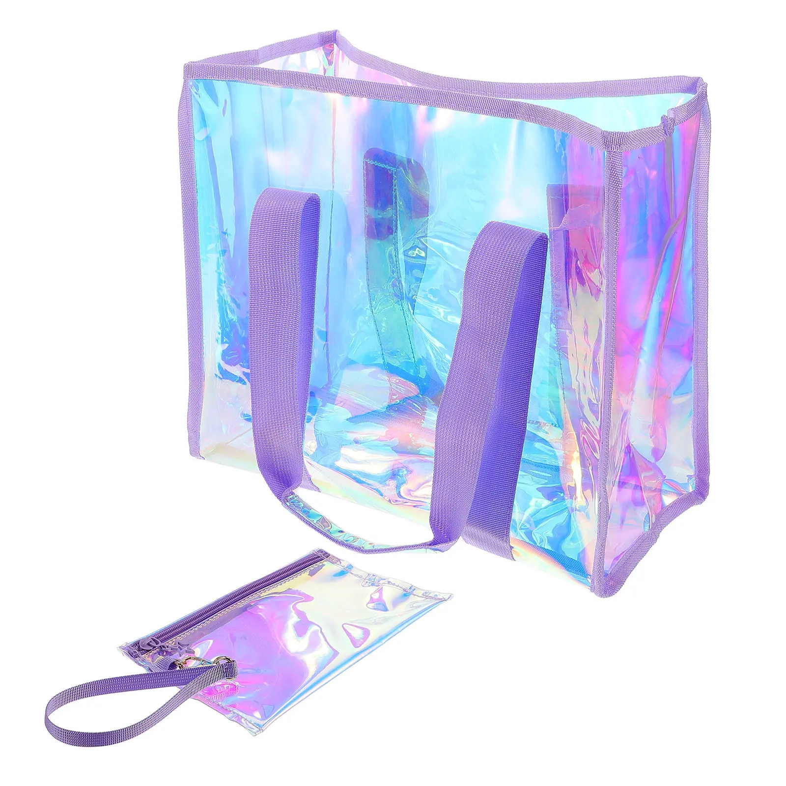 1Set Waterproof PVC Beach Tote Large Capacity Iridescent Shoulder Bag Portable Pool Travel Swim Storage Bags for Women
1Set Waterproof PVC Beach Tote Large Capacity Iridescent Shoulder Bag Portable Pool Travel Swim Storage Bags for Women