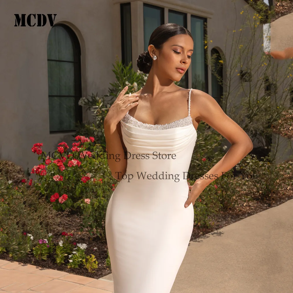 MCDV Gorgeous Mermaid Wedding Dresses Beading Spaghetti Straps Bridal Gown Elegant Strapless Wedding Dress Customized 2026
MCDV Gorgeous Mermaid Wedding Dresses Beading Spaghetti Straps Bridal Gown Elegant Strapless Wedding Dress Customized 2026