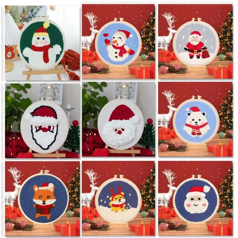 Santa Claus DIY Punch Needle Embroidery Kit for Beginners Snowman Punch Embroidery Set Handmaking Sewing for Christmas Decor
Santa Claus DIY Punch Needle Embroidery Kit for Beginners Snowman Punch Embroidery Set Handmaking Sewing for Christmas Decor