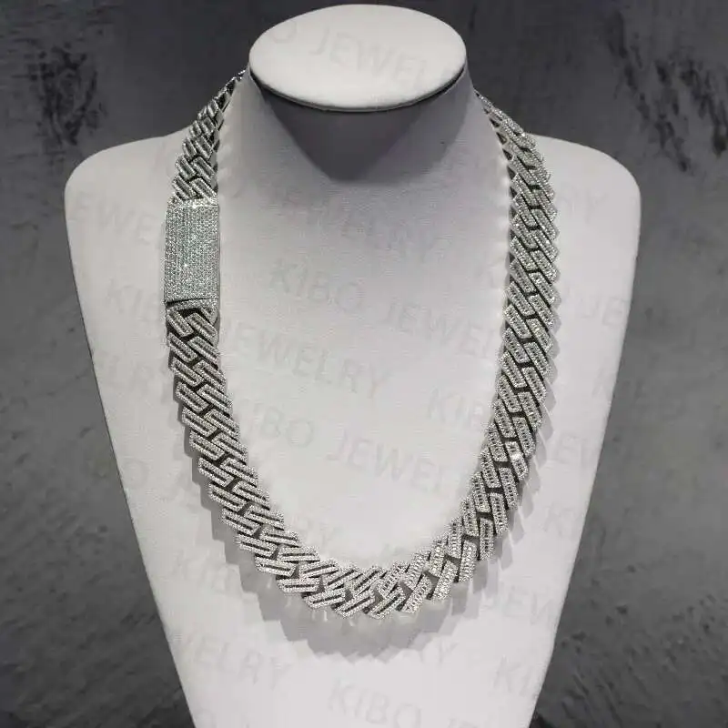 Coutom 20 MM Hip Hop cuban chains necklace Full iced out Men's 925 Silver Sterling moissanite Diamond cuban link cha
Coutom 20 MM Hip Hop cuban chains necklace Full iced out Men's 925 Silver Sterling moissanite Diamond cuban link cha
