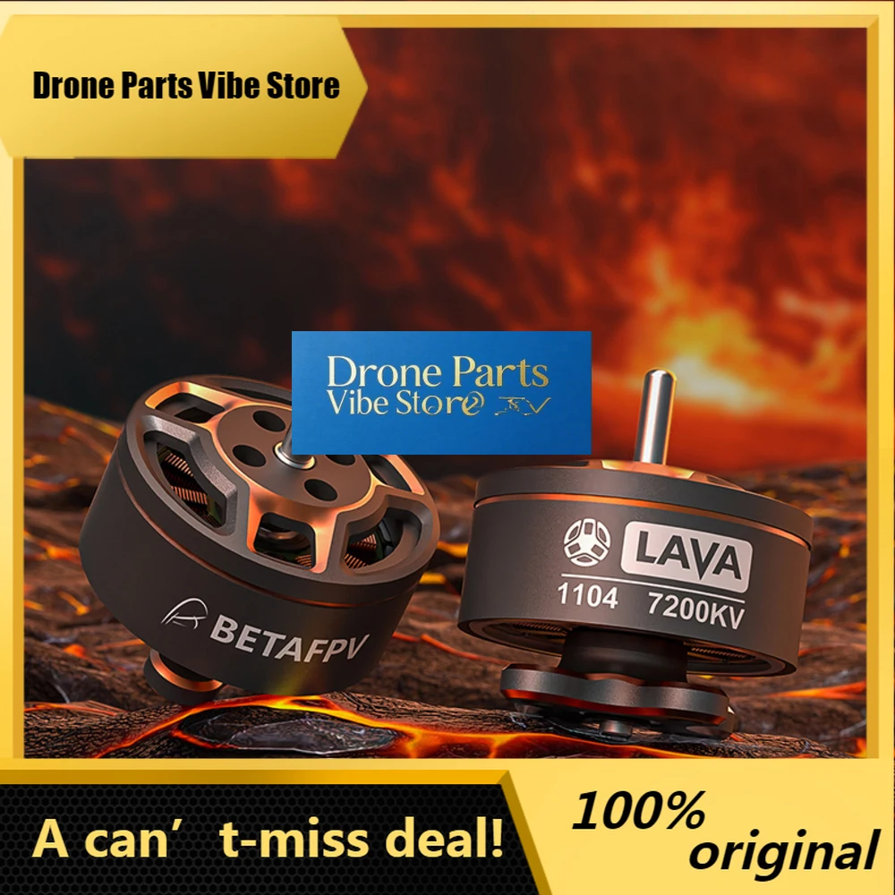 DronePBETAFPV LAVA 1104 7200KV FPV Brushless Motor, 122.5W 10.2A, 5.3g Lightweight, Compatible With Pavo20 Pro
DronePBETAFPV LAVA 1104 7200KV FPV Brushless Motor, 122.5W 10.2A, 5.3g Lightweight, Compatible With Pavo20 Pro