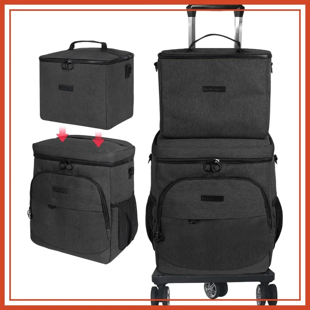 Collapsible Rolling Cooler with Wheels, Large Removable Leakproof Ice Packs for Camping Picnic Beach Travel
Collapsible Rolling Cooler with Wheels, Large Removable Leakproof Ice Packs for Camping Picnic Beach Travel