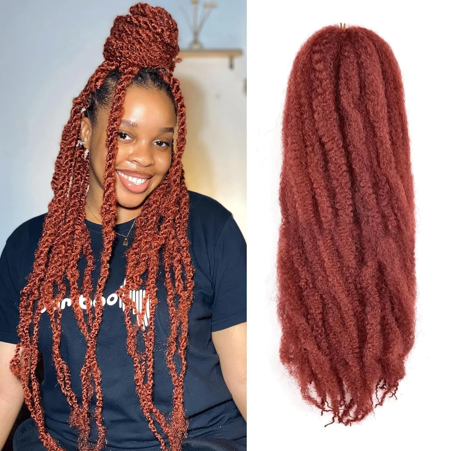 Marley Crochet Braids Marley Twist Crochet Hair For Faux Locs Afro Kinky Curly Marley Braids Synthetic Braiding Hair Extensions
Marley Crochet Braids Marley Twist Crochet Hair For Faux Locs Afro Kinky Curly Marley Braids Synthetic Braiding Hair Extensions