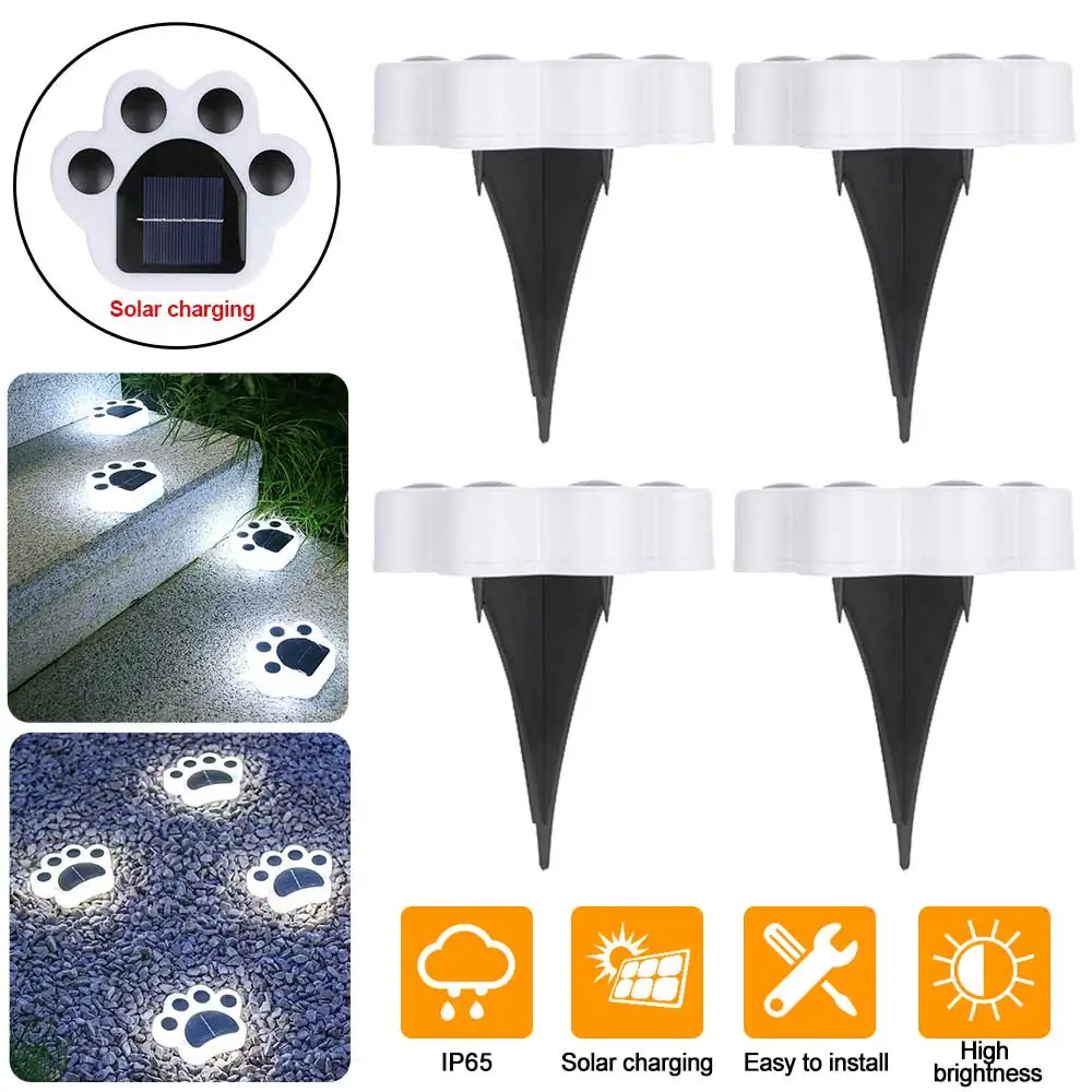 4 Pcs Led Solar Garden Light Outdoor Waterproof Garden Decoration Dog Cat Animal Paw Print Lights
4 Pcs Led Solar Garden Light Outdoor Waterproof Garden Decoration Dog Cat Animal Paw Print Lights