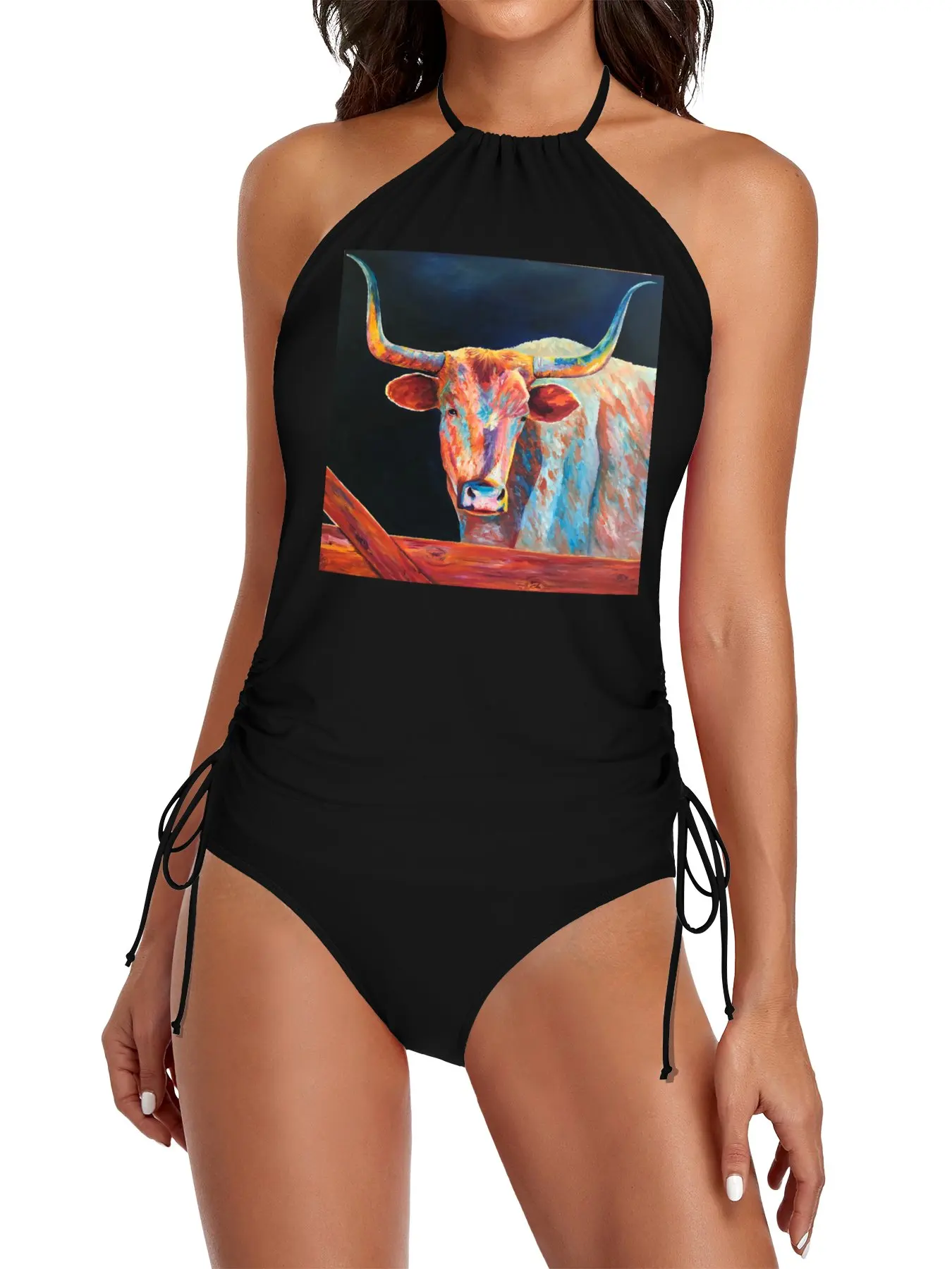 The Texas Long Horn, in all his colorful beauty Split Swimsuit Set women beach clothing Women's beach cover-up Bikini swimsuit
The Texas Long Horn, in all his colorful beauty Split Swimsuit Set women beach clothing Women's beach cover-up Bikini swimsuit