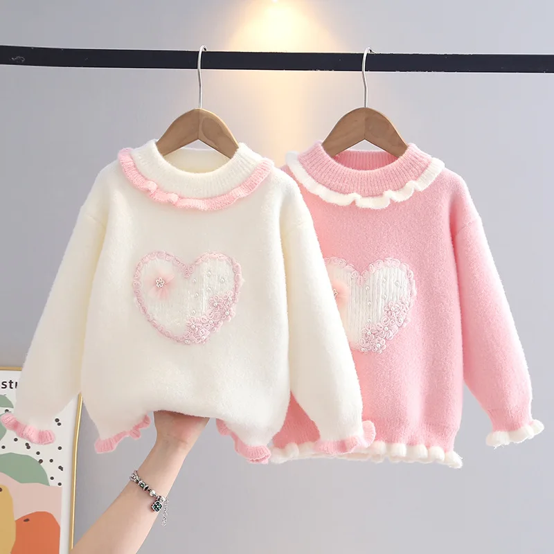 Baby Girl Cotton Knitted Pullover Sweater 3-11 Heart Print Soft Children Top Sweet Princess Style Autumn Winter Knitwear IY07291
Baby Girl Cotton Knitted Pullover Sweater 3-11 Heart Print Soft Children Top Sweet Princess Style Autumn Winter Knitwear IY07291
