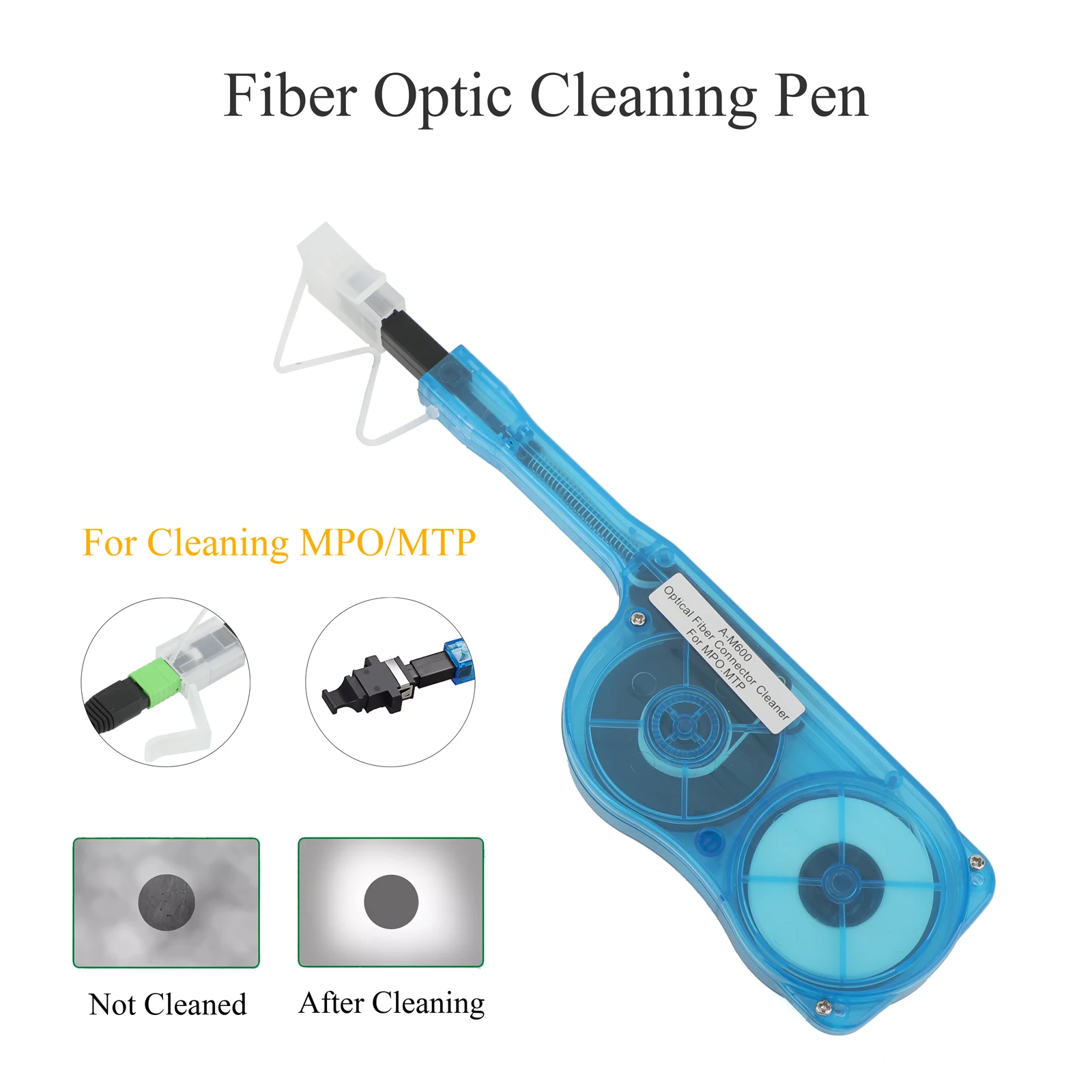 MPO/MTP one-button fiber optic cleaning pen fiber optic cleaner quick wipe for MPO/MTP interface adapter male/ female universal
MPO/MTP one-button fiber optic cleaning pen fiber optic cleaner quick wipe for MPO/MTP interface adapter male/ female universal