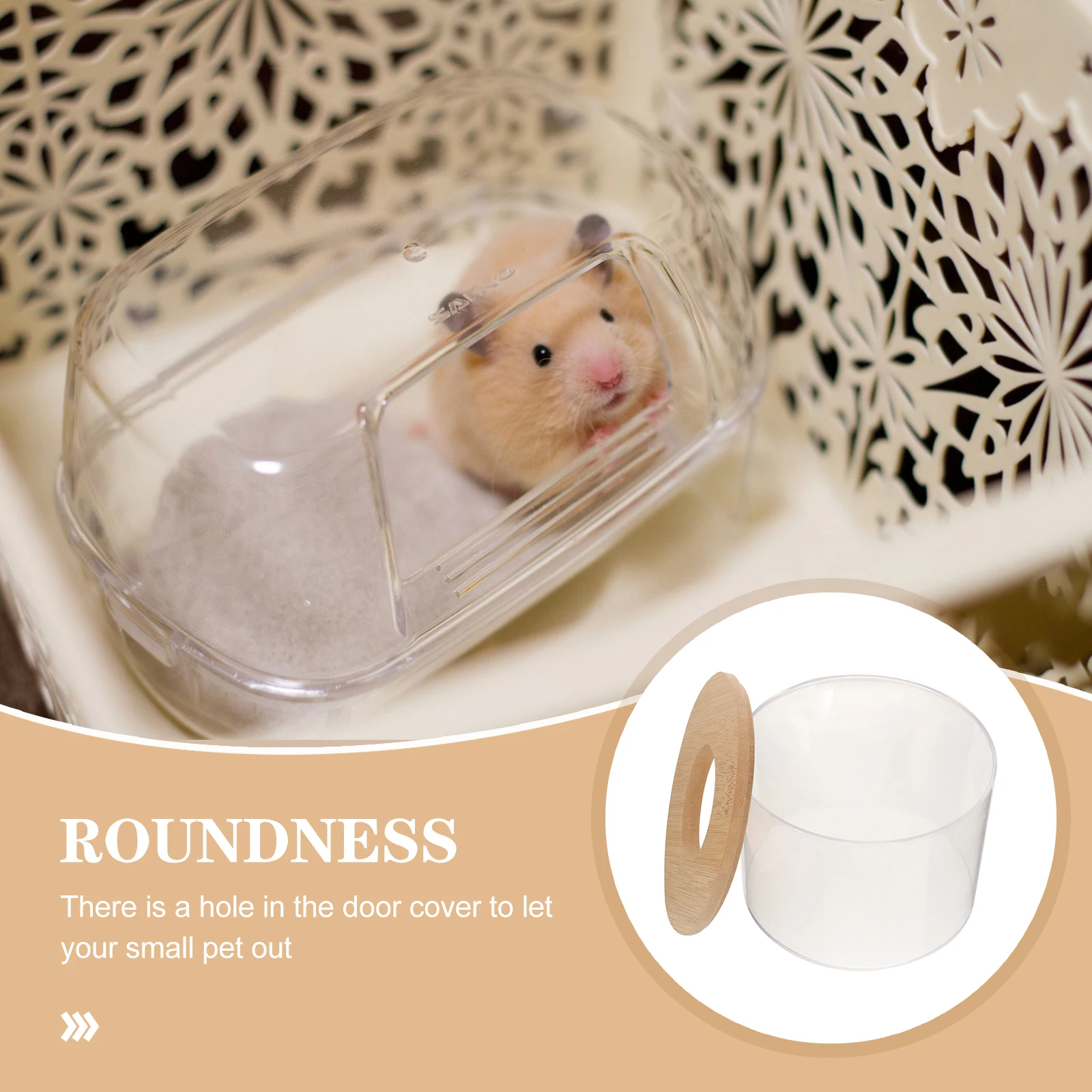 Hamster Bath House Accessories Transparent Acrylic Toilet Box Round Bamboo Lid Small Size Pet Supplies Reusable Durable
Hamster Bath House Accessories Transparent Acrylic Toilet Box Round Bamboo Lid Small Size Pet Supplies Reusable Durable