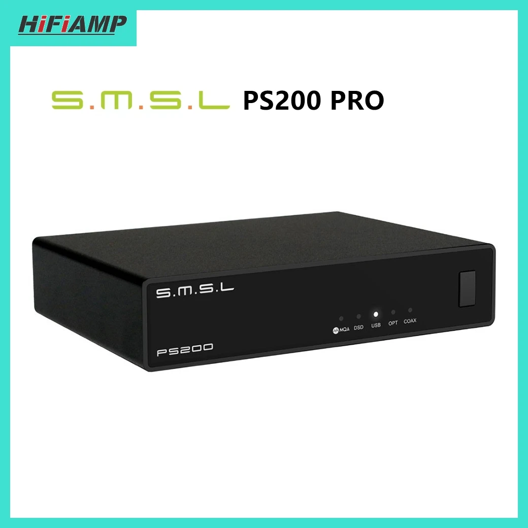 SMSL PS200 PRO Многофункциональный Hi-Fi аудиодекодер MQA DAC ES9039Q2M с двойным операционным усилителем 4xOPA1612A
SMSL PS200 PRO Многофункциональный Hi-Fi аудиодекодер MQA DAC ES9039Q2M с двойным операционным усилителем 4xOPA1612A