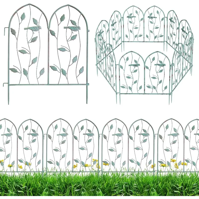 Vintage Decorative Garden Fence 6 Pack, 24in(H) x 10Ft(L), Metal Arched Pet Garden Fencing Panel, Landscape Pathway Edge Iron Pi
Vintage Decorative Garden Fence 6 Pack, 24in(H) x 10Ft(L), Metal Arched Pet Garden Fencing Panel, Landscape Pathway Edge Iron Pi