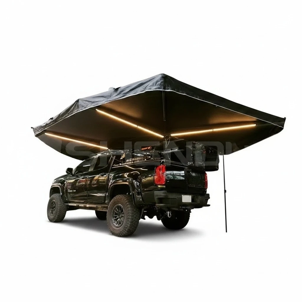 270 Degree Car Awning, 280Gsm Canvas 2.5m, Freestanding Car Awning with LED Light, Camping Side Tent for Outdoor Travel
270 Degree Car Awning, 280Gsm Canvas 2.5m, Freestanding Car Awning with LED Light, Camping Side Tent for Outdoor Travel