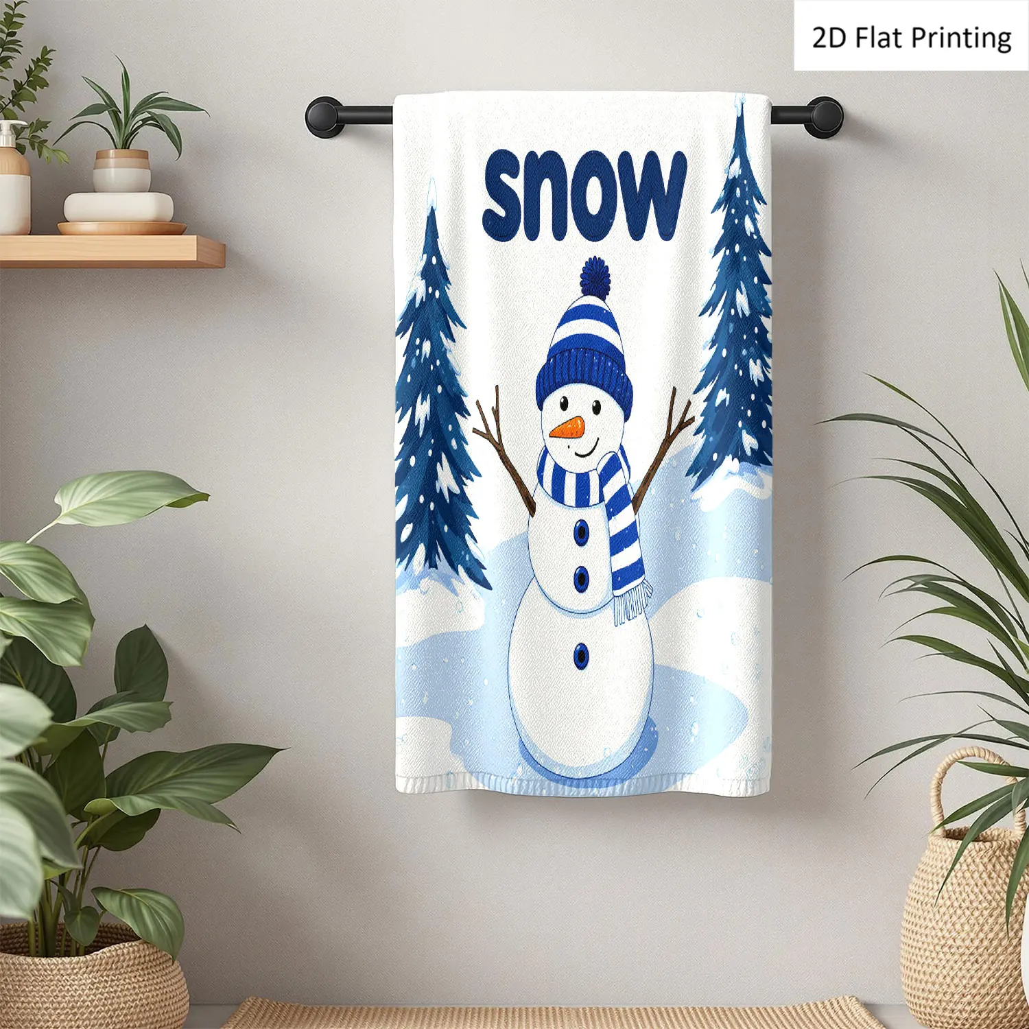 1Pc Snowman Pine Trees Snow Blue White Tones Bathroom Hand Towel Bath Towel, Multiple Size Microfiber Polyester Towel, Unique Home Decorative Kitchen Towels, Festival Bathroom Accessories Decor, Quick Dry and Absorbent
1Pc Snowman Pine Trees Snow Blue White Tones Bathroom Hand Towel Bath Towel, Multiple Size Microfiber Polyester Towel, Unique Home Decorative Kitchen Towels, Festival Bathroom Accessories Decor, Quick Dry and Absorbent