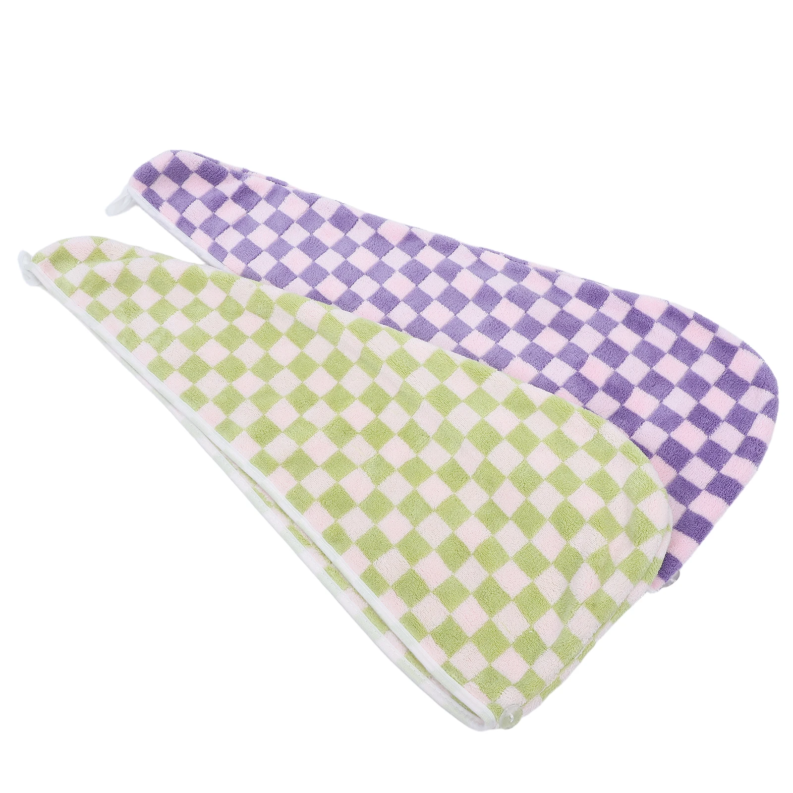 2 Pcs Shower Cap Checkerboard Dry Hair Hat Bath Head Wraps Take Drying Towel Purple Towels Ladies
2 Pcs Shower Cap Checkerboard Dry Hair Hat Bath Head Wraps Take Drying Towel Purple Towels Ladies