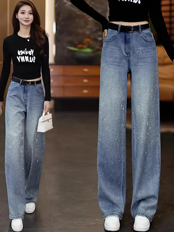 High Waist Straight Leg Jeans Women's Summer 2026 New Slimming Small Size Skinny Wide Leg Pants Design Sense Commute Style
High Waist Straight Leg Jeans Women's Summer 2026 New Slimming Small Size Skinny Wide Leg Pants Design Sense Commute Style