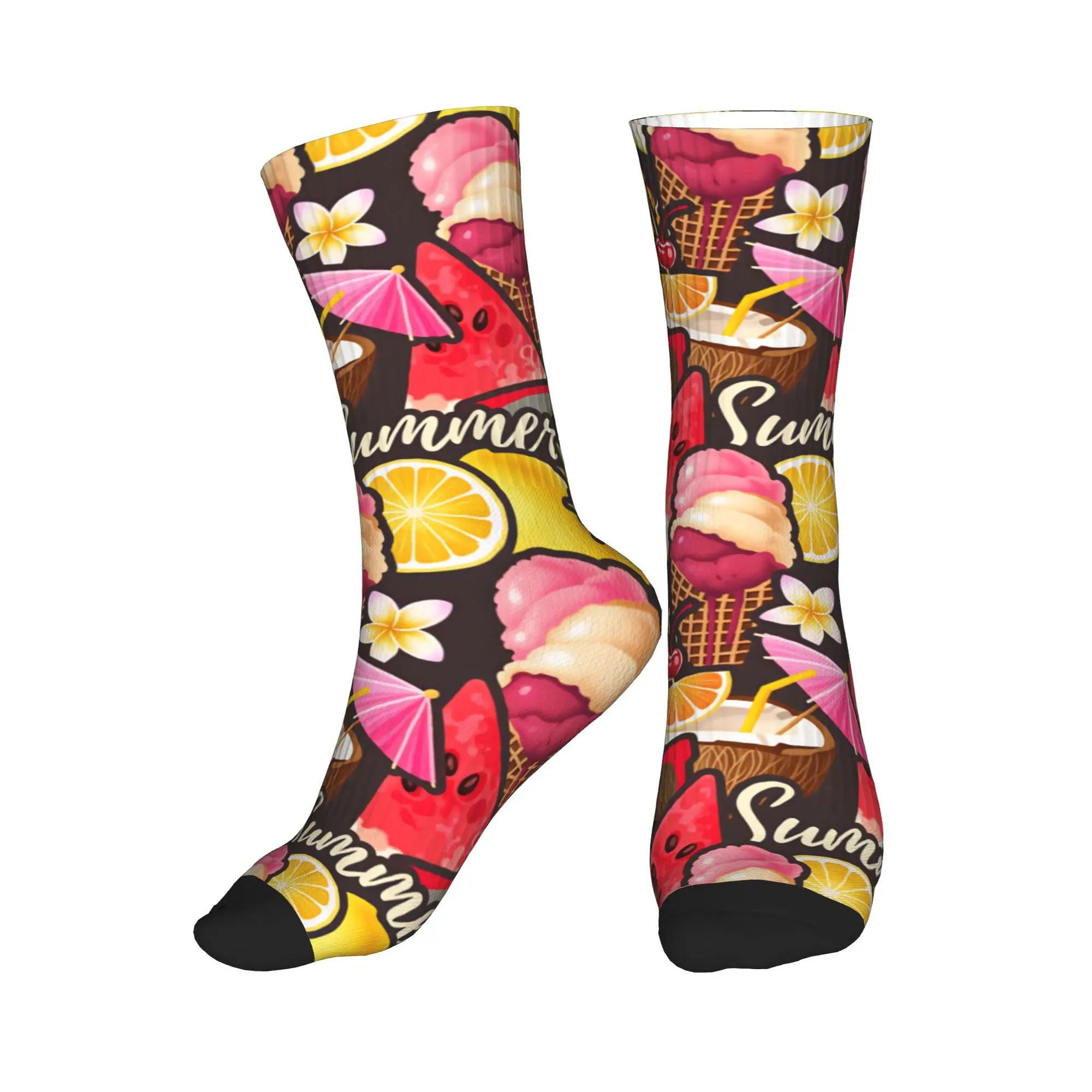Fun Print Summer Watermelon Ice Cream Tropical Fruit Socks for Men Women Stretch Summer Autumn Winter Crew Socks
Fun Print Summer Watermelon Ice Cream Tropical Fruit Socks for Men Women Stretch Summer Autumn Winter Crew Socks