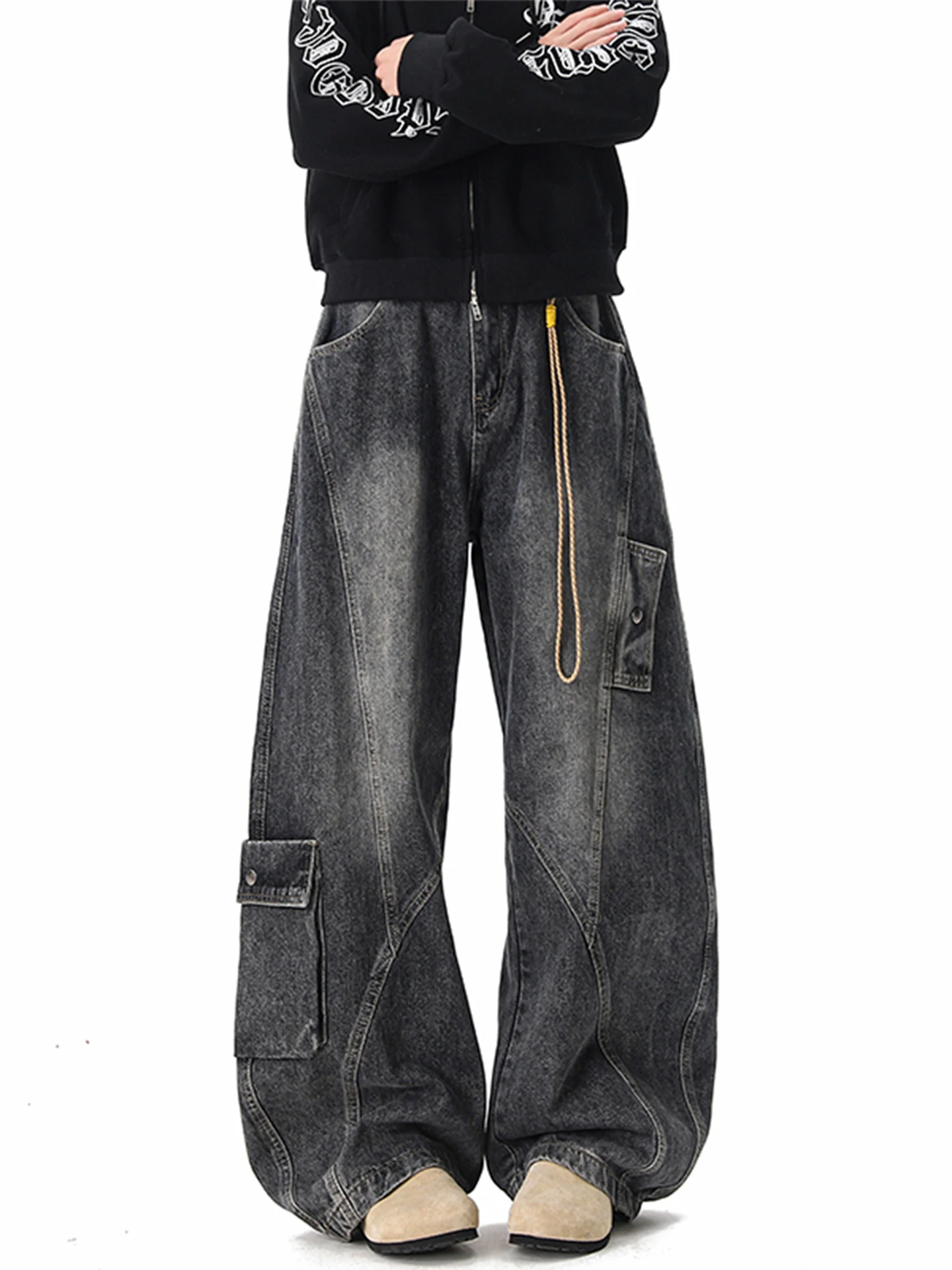 Мужские джинсы в американском ретро-стиле, выцветшие, весенние, с широкими штанинами, рабочие, модные, брендовые, больших размеров, повседневные, длинные брюки
Мужские джинсы в американском ретро-стиле, выцветшие, весенние, с широкими штанинами, рабочие, модные, брендовые, больших размеров, повседневные, длинные брюки