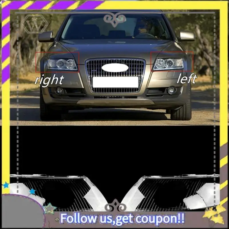 ABXV-1Pair Car Headlight Shell Lamp Shade Transparent Lens Cover Headlight Cover For A6L 2006-2011 Accessories
ABXV-1Pair Car Headlight Shell Lamp Shade Transparent Lens Cover Headlight Cover For A6L 2006-2011 Accessories