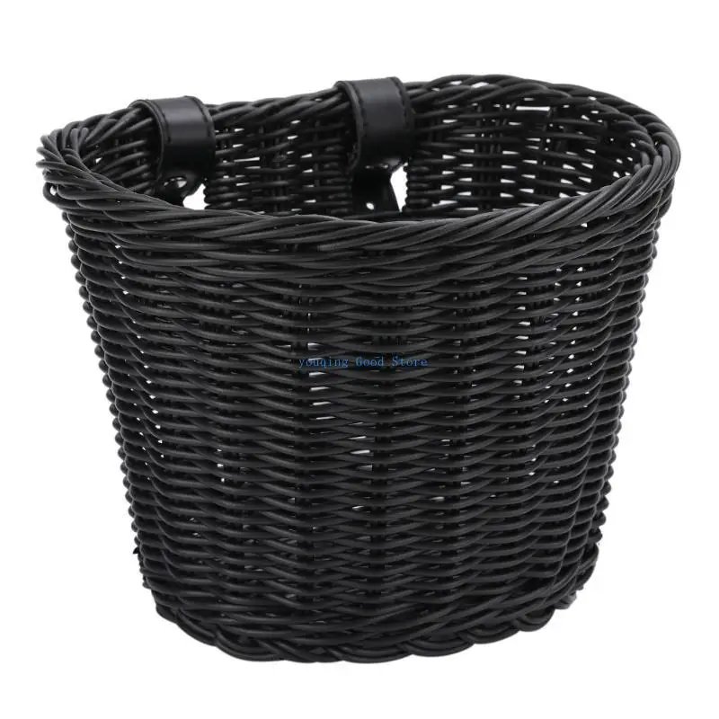 N58B D-Shaped Bike Basket Bicycles Handlebar Storage Bike Basket with Leather Strap
N58B D-Shaped Bike Basket Bicycles Handlebar Storage Bike Basket with Leather Strap