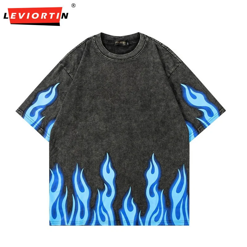 Vintage Washed Tshirt Streetwear Men Hip Hop Blue Fire Flame Print T Shirts 2024 Harajuku Fashion Casual Punk Gothic Tee Top
Vintage Washed Tshirt Streetwear Men Hip Hop Blue Fire Flame Print T Shirts 2024 Harajuku Fashion Casual Punk Gothic Tee Top
