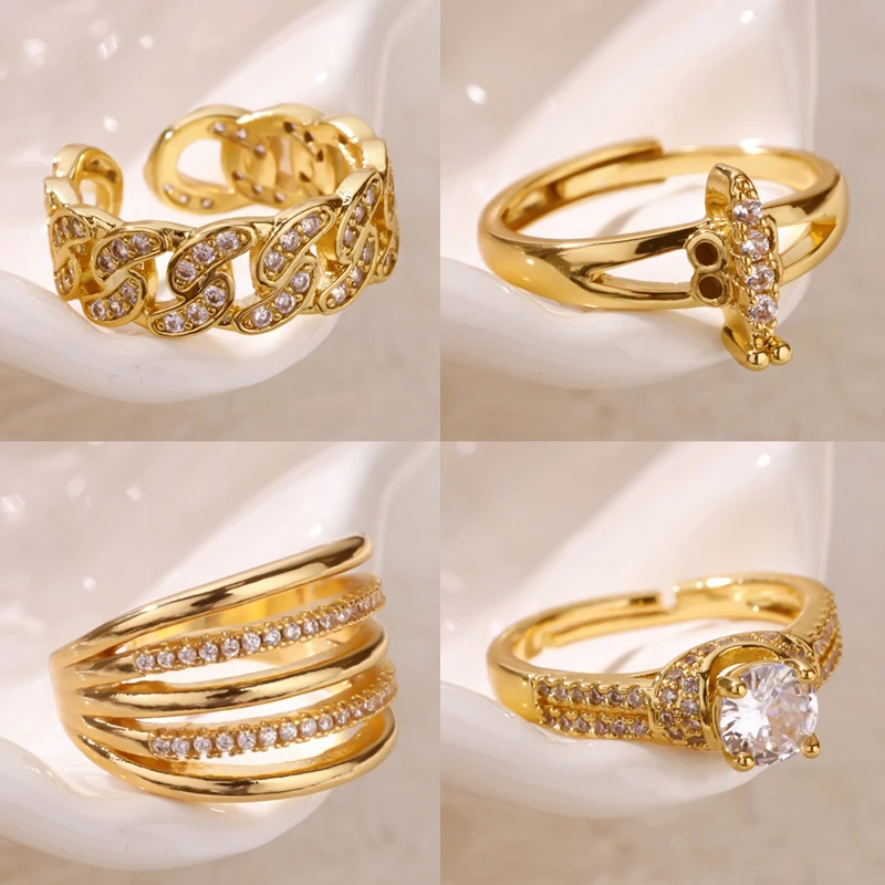 Mini Zircon Cuban Chain Rings for Women Gold Color Open Adjustable Geometric Multi Layer Ring Aesthetic Wedding Fashion Jewelry
Mini Zircon Cuban Chain Rings for Women Gold Color Open Adjustable Geometric Multi Layer Ring Aesthetic Wedding Fashion Jewelry