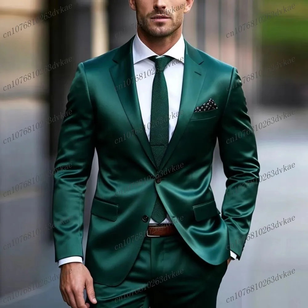 New Green Acetate Satin Men Suit Party Prom Special Business Groom Groomsman Wedding Male Tuxedos 2 Piece Set Blazer Pants
New Green Acetate Satin Men Suit Party Prom Special Business Groom Groomsman Wedding Male Tuxedos 2 Piece Set Blazer Pants