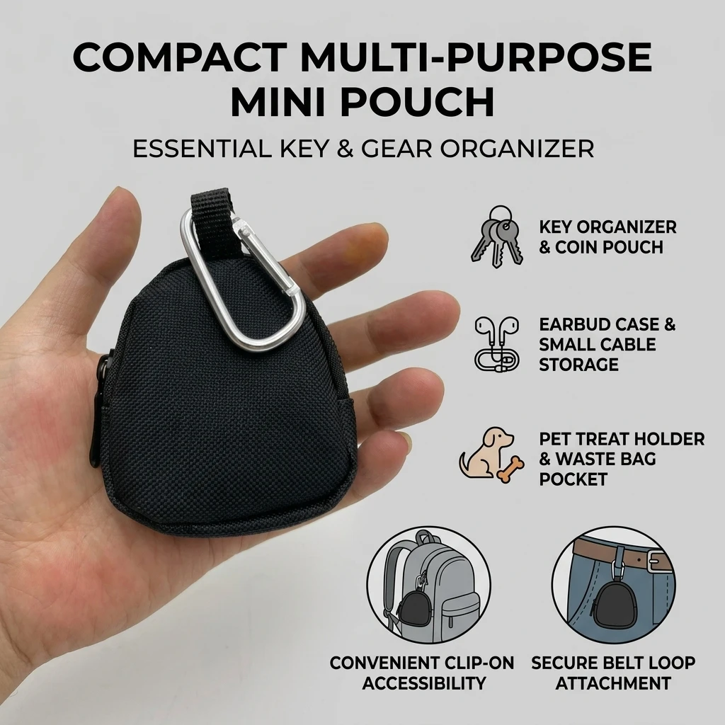 Nylon Mini Key Pouch For Men Women Wallet With Zipper Clip Bag For Headphones Coin Keys Pet Treats Daily Travel Camping Use
Nylon Mini Key Pouch For Men Women Wallet With Zipper Clip Bag For Headphones Coin Keys Pet Treats Daily Travel Camping Use