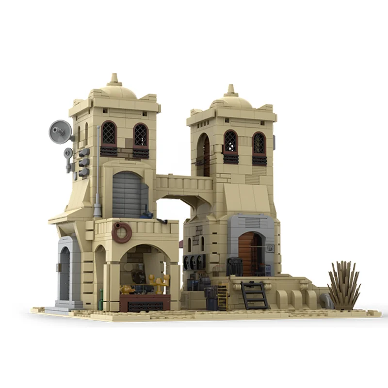1344pcs MOC SW Tatooine Mos Eisley Desert Towers Star Battle Model Building Blocks Architecture Toys Christmas Gift Education
1344pcs MOC SW Tatooine Mos Eisley Desert Towers Star Battle Model Building Blocks Architecture Toys Christmas Gift Education