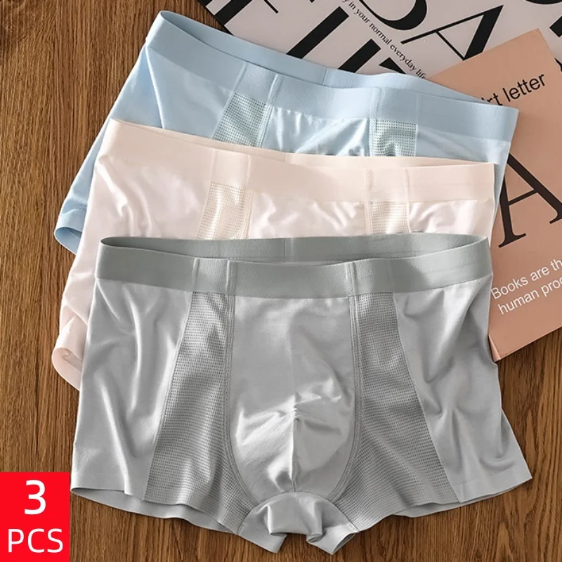 3 Pcs/Lot Men's Summer Ultra-Thin Ice Silk Boxers Briefs Cool Breathable Comfortable Underwear Sexy Seamless Underpants
3 Pcs/Lot Men's Summer Ultra-Thin Ice Silk Boxers Briefs Cool Breathable Comfortable Underwear Sexy Seamless Underpants