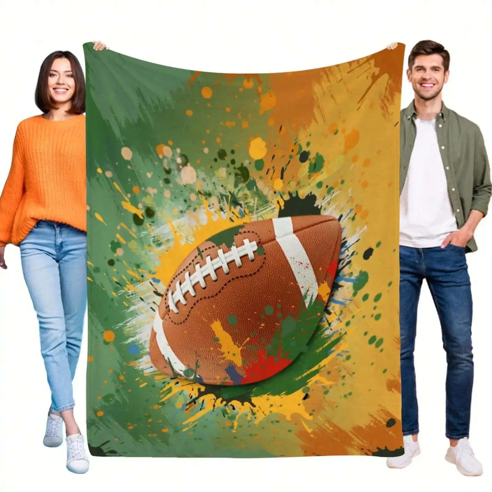 Printed Flannel Blanket with Football Pattern Comfortable Gift for Sports Fans Perfect for Sofa Bed or Living Room Decor
Printed Flannel Blanket with Football Pattern Comfortable Gift for Sports Fans Perfect for Sofa Bed or Living Room Decor