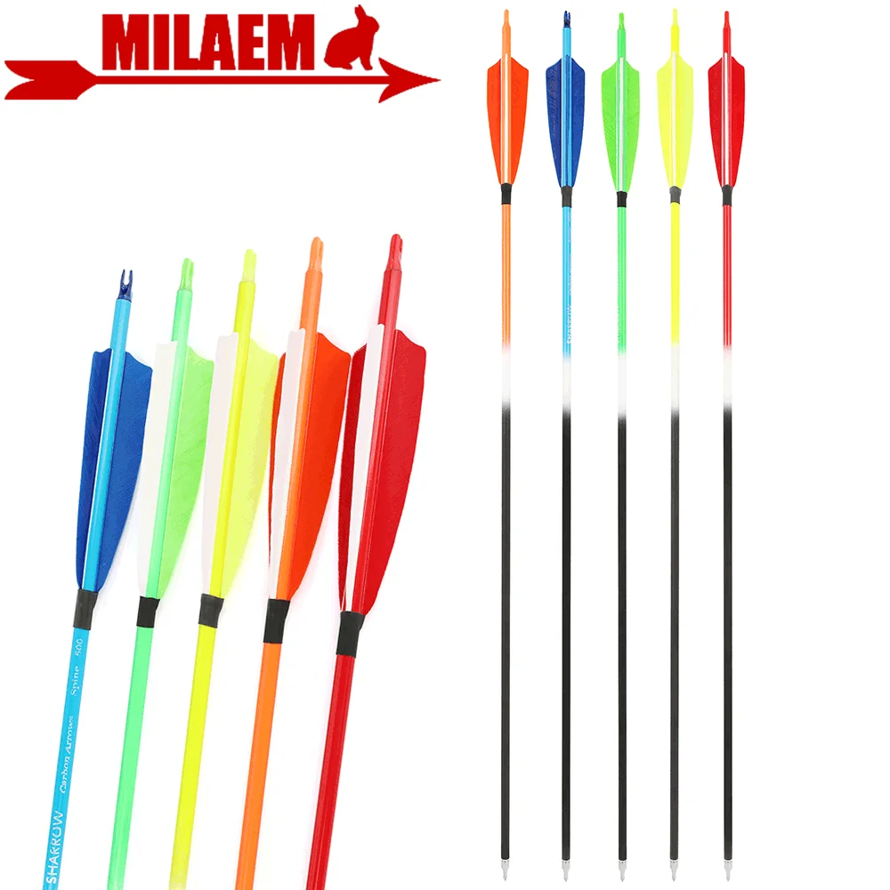 6/12pcs Mixed Carbon Arrow 31.5 Inch Archery Spine 500 OD 7.8mm 4/5inch Turkey Feather Recurve Compound Bow Hunting Shooting
6/12pcs Mixed Carbon Arrow 31.5 Inch Archery Spine 500 OD 7.8mm 4/5inch Turkey Feather Recurve Compound Bow Hunting Shooting
