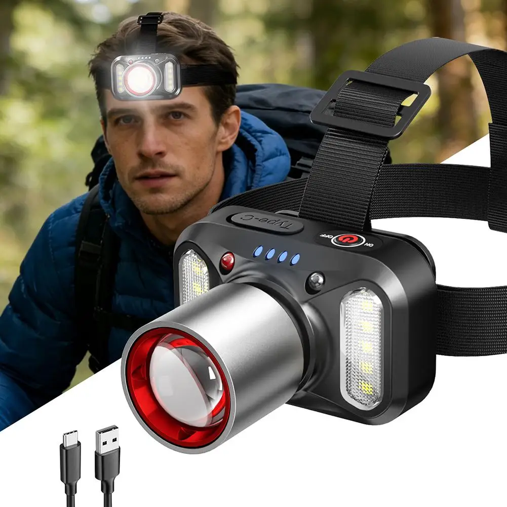 Ultralight Super Bright Headlamp Fishing Waterproof Head Torch Rechargeable Climbing Headlight Rechargeable Headlamp Super
Ultralight Super Bright Headlamp Fishing Waterproof Head Torch Rechargeable Climbing Headlight Rechargeable Headlamp Super