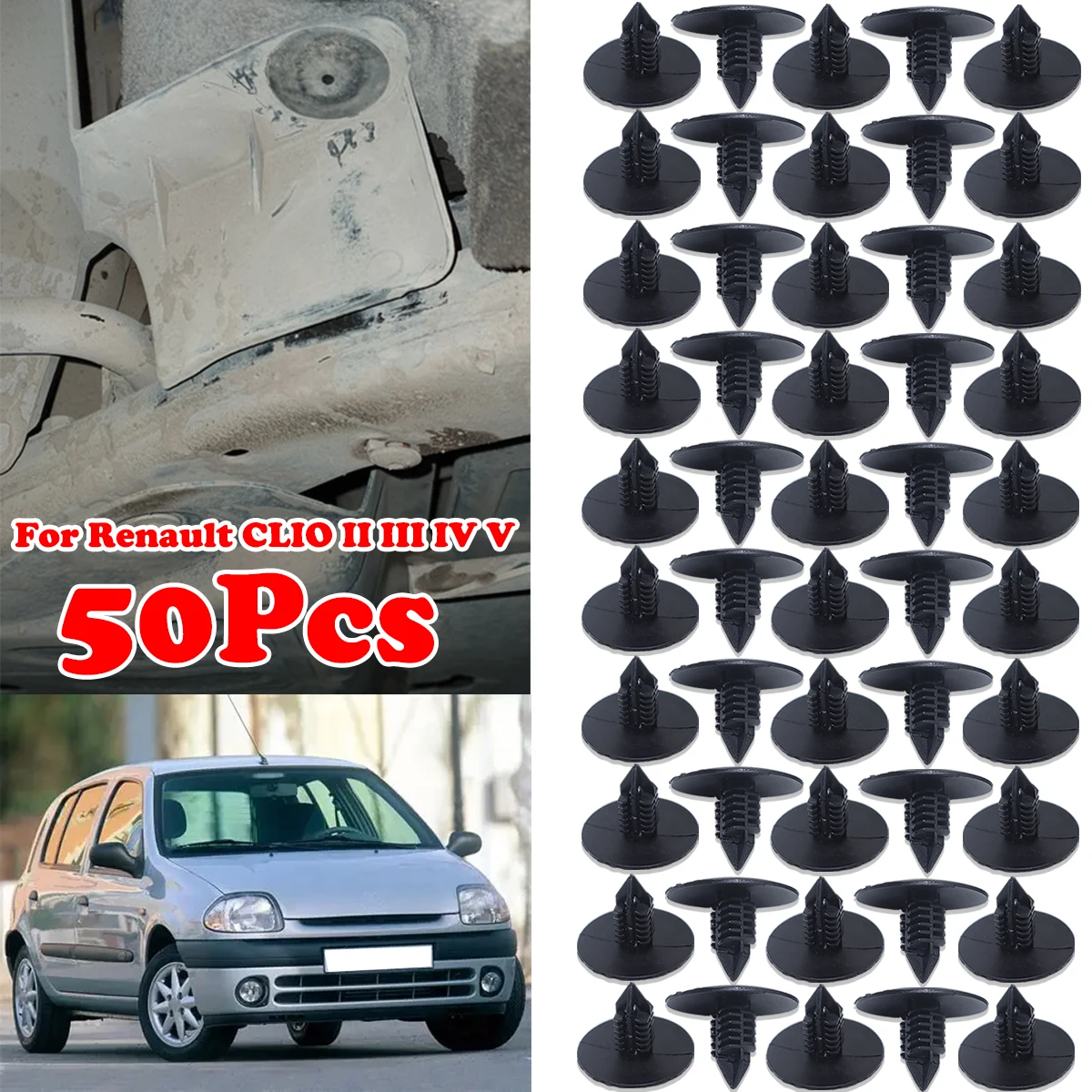 50pc Car Wheel Arch Liner Splash guard Clips Plastic Fastener For Renault CLIO II III IV V DUSTER ESPACE Tool-Free Installation
50pc Car Wheel Arch Liner Splash guard Clips Plastic Fastener For Renault CLIO II III IV V DUSTER ESPACE Tool-Free Installation