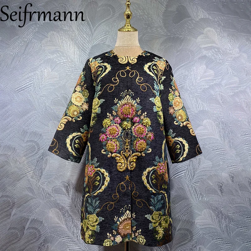Seifrmann 2026 Summer Women's clothing New Fashionable Round Neck Long Sleeve Nail Bead Jacquard Long Coat
Seifrmann 2026 Summer Women's clothing New Fashionable Round Neck Long Sleeve Nail Bead Jacquard Long Coat
