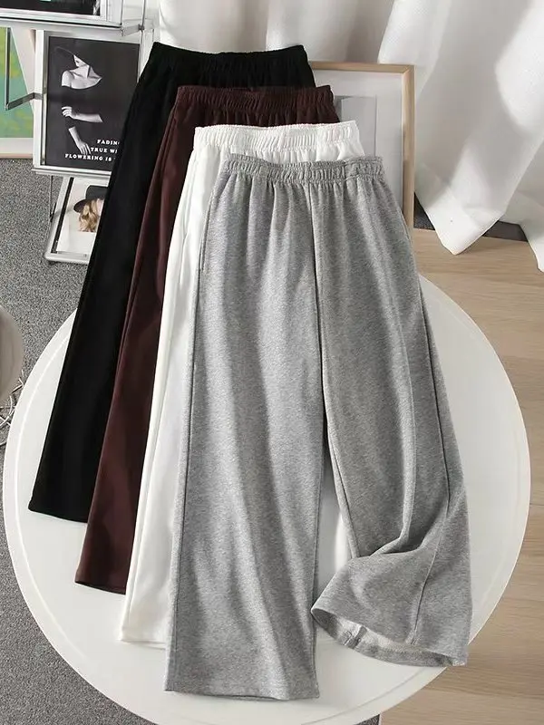 Loose Sporty Sweatshirt Wide Leg Pants Straight Leg Long Trousers Autumn New Women's Fashion Casual Elastic Waist Clothing
Loose Sporty Sweatshirt Wide Leg Pants Straight Leg Long Trousers Autumn New Women's Fashion Casual Elastic Waist Clothing