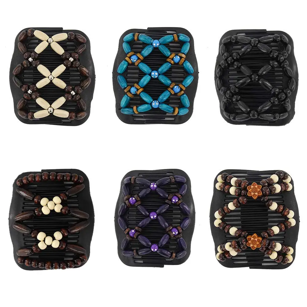 Деревянные заколки-гребни для волос с бусинами, набор из 6 штук, двойные зажимы для создания пучков для женских причесок
Деревянные заколки-гребни для волос с бусинами, набор из 6 штук, двойные зажимы для создания пучков для женских причесок