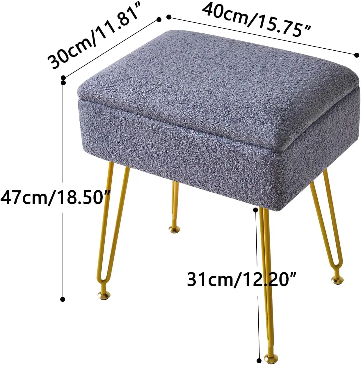 Ymyny Vanity Stool With Storage, Footstool, Square Teddy Fleece Makeup Vanity Chair, Ottoman Foot Rest With Soft Padded Seat
Ymyny Vanity Stool With Storage, Footstool, Square Teddy Fleece Makeup Vanity Chair, Ottoman Foot Rest With Soft Padded Seat