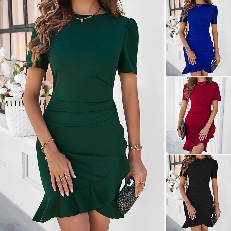Commuter Elegant Slim Fit Mini Dress for Women Fashion Lace Design Streetwear Office Lady 2024 Spring Summer New Solid Outfit
Commuter Elegant Slim Fit Mini Dress for Women Fashion Lace Design Streetwear Office Lady 2024 Spring Summer New Solid Outfit
