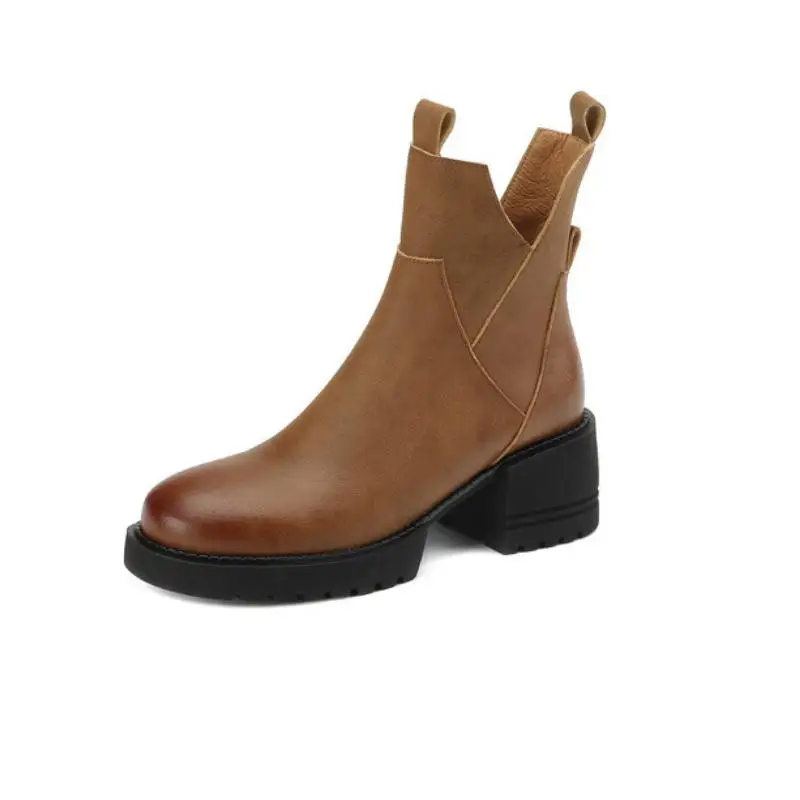 Fashion Platform Height Increase Genuine Leather Chelsea Boots women Round Toe Zip Ankle Boots Woman Daily Casual Party Boots
Fashion Platform Height Increase Genuine Leather Chelsea Boots women Round Toe Zip Ankle Boots Woman Daily Casual Party Boots