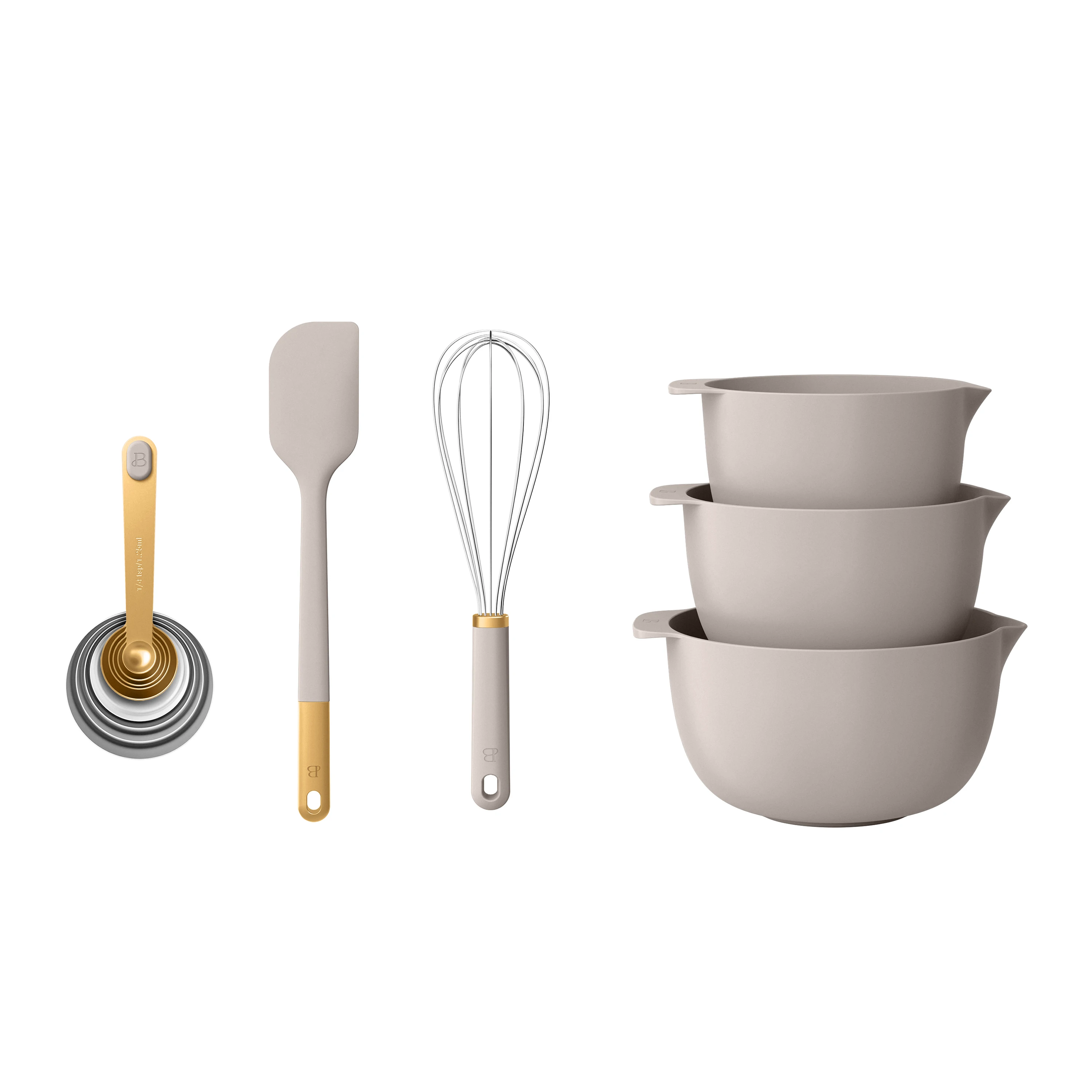 14-Piece Kitchen Mixing and Measuring Set in Porcini Taupe Color
14-Piece Kitchen Mixing and Measuring Set in Porcini Taupe Color