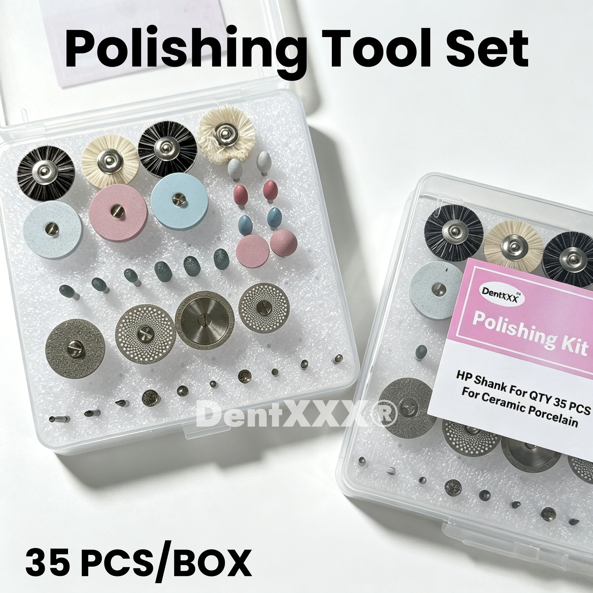 35PCS/BOX Grinding & Polishing Set, HP Shank Diameter 2.35mm Diamond Bur Brush Grinding Lab Tools
35PCS/BOX Grinding & Polishing Set, HP Shank Diameter 2.35mm Diamond Bur Brush Grinding Lab Tools