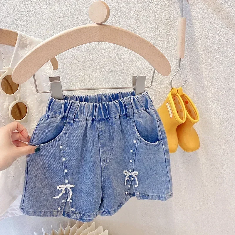 New Summer Kids Short Denim Shorts for Girls Fashion Girl Short Princess Jeans Children Pants Girls Shorts Flower Girls Clothing
New Summer Kids Short Denim Shorts for Girls Fashion Girl Short Princess Jeans Children Pants Girls Shorts Flower Girls Clothing