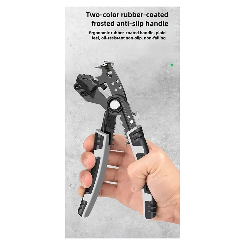 [NEW!A93G】 Crimper Cable Cutter Electrician Multifunctional Wire Stripping Pliers Winding Bending Crimping
[NEW!A93G】 Crimper Cable Cutter Electrician Multifunctional Wire Stripping Pliers Winding Bending Crimping