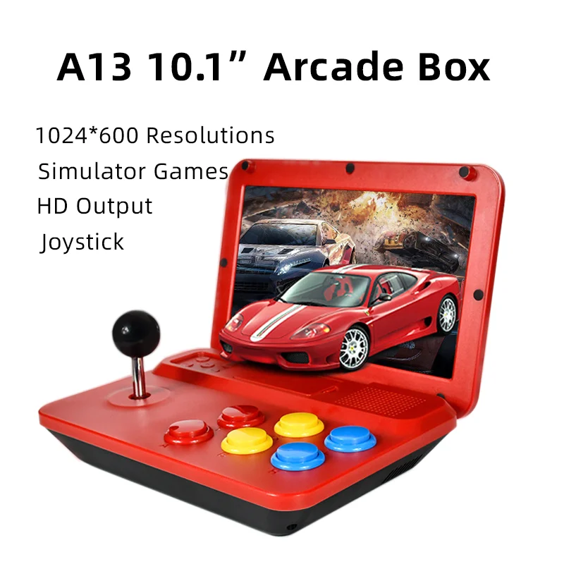 Аркадная видеоигра Box A13 10-дюймовый экран джойстик HD выход Ретро ТВ игровая консоль откидной экран легко носить с собой
Аркадная видеоигра Box A13 10-дюймовый экран джойстик HD выход Ретро ТВ игровая консоль откидной экран легко носить с собой