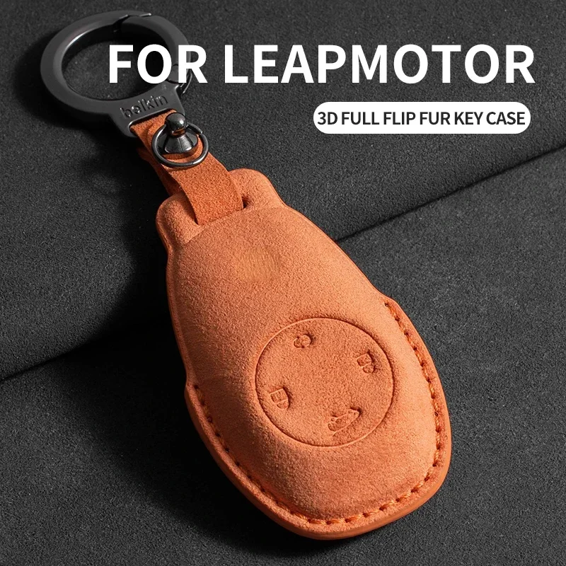 Suede Car Remote Key Case Cover for Leapmotor T03 S01 C11 4 Buttons Car Key Shell Fob Protector Holder Keychain
Suede Car Remote Key Case Cover for Leapmotor T03 S01 C11 4 Buttons Car Key Shell Fob Protector Holder Keychain