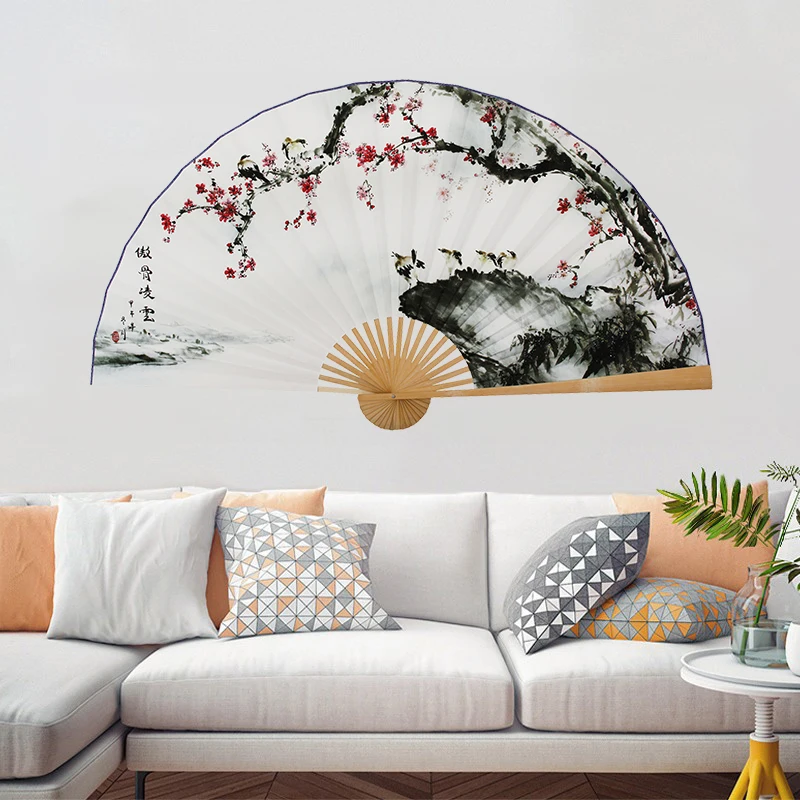 Large Folding Paper Fan Chinese Style Crafts Banboo Frame Background Decorative Fan Hanging Plum Blossom
Large Folding Paper Fan Chinese Style Crafts Banboo Frame Background Decorative Fan Hanging Plum Blossom