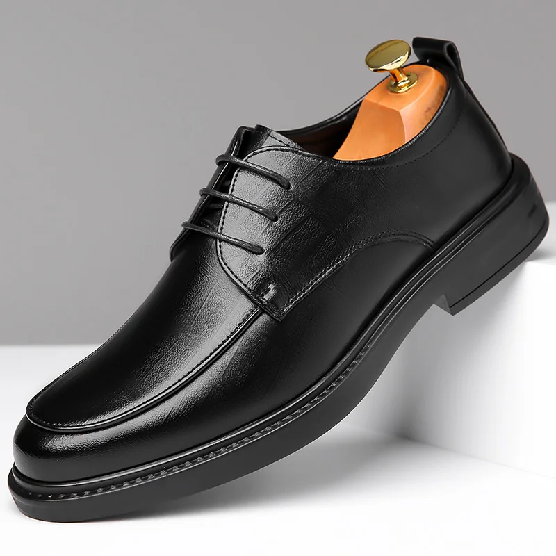 Fashion Casual Cow Leather Men's Dress Shoes British Casual Commuting Style Black Grooms Spring Autumn Platform Shoes Male
Fashion Casual Cow Leather Men's Dress Shoes British Casual Commuting Style Black Grooms Spring Autumn Platform Shoes Male