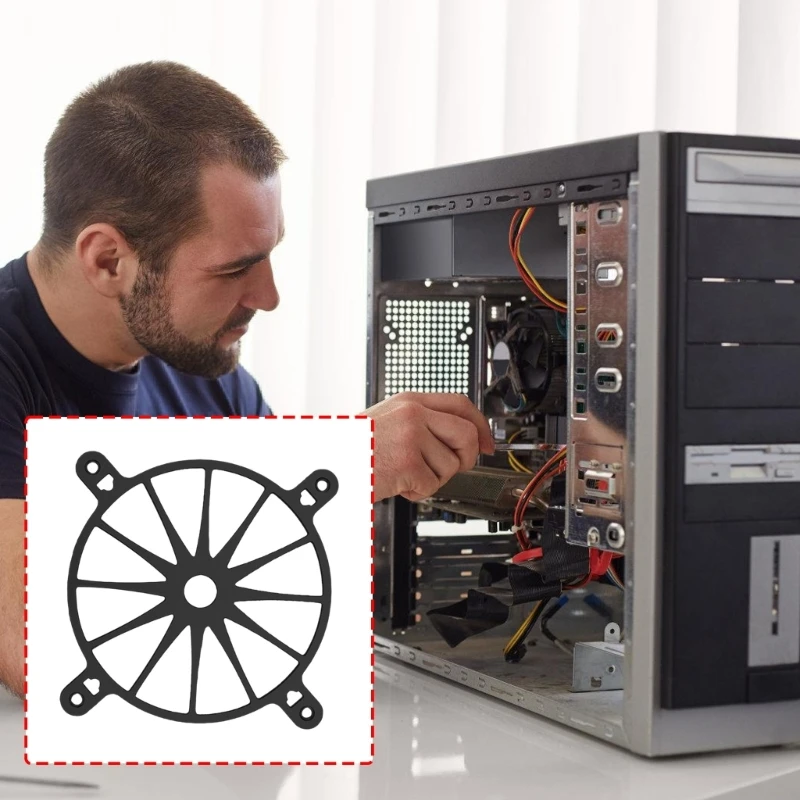 Aluminum Computer Fan Cooling Dustproof Cover Case Guard Replacement for Computer Cooling Fan Accessories X3UB
Aluminum Computer Fan Cooling Dustproof Cover Case Guard Replacement for Computer Cooling Fan Accessories X3UB