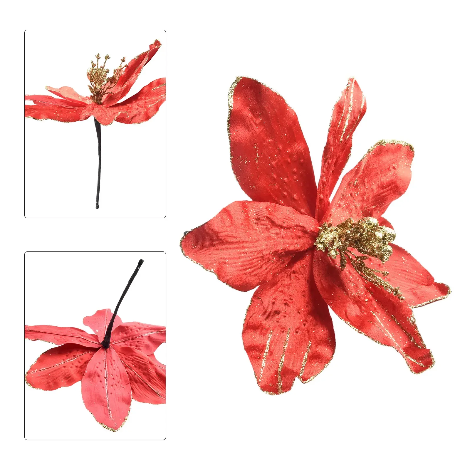 33cm Christmas Artificial Flowers Decorations Garland Glitter Flowers Christmas Decor For Xmas New Year Wedding Party Ornaments
33cm Christmas Artificial Flowers Decorations Garland Glitter Flowers Christmas Decor For Xmas New Year Wedding Party Ornaments