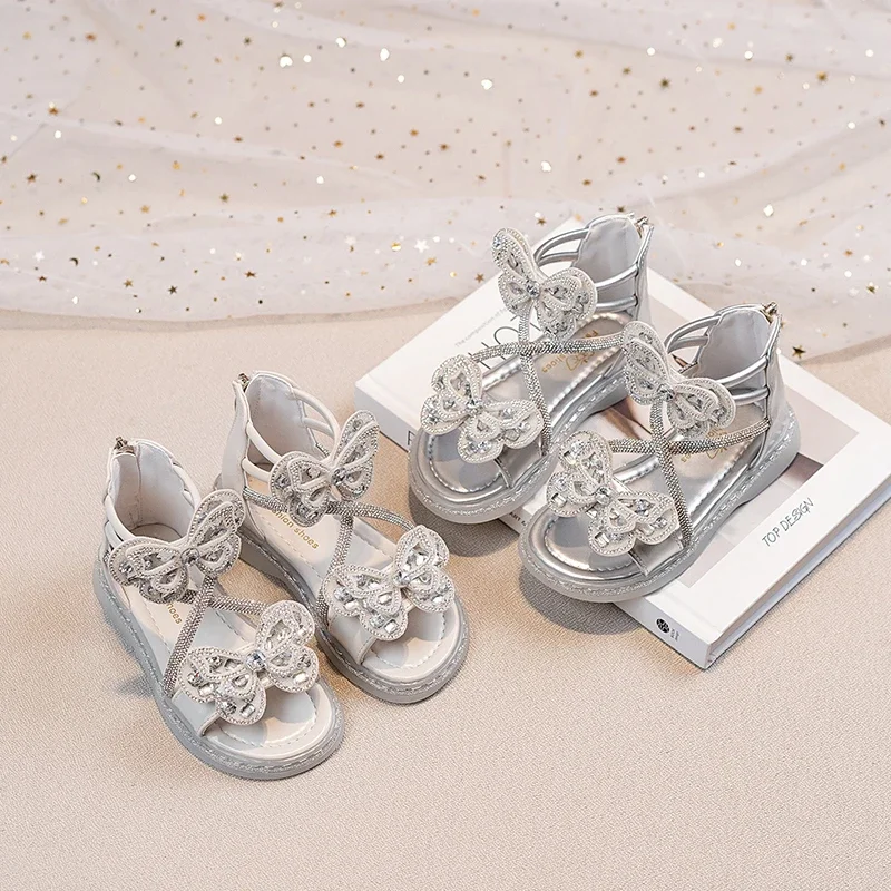 Fashion Crystal Zipper Elegant Soft Party Bow Kids Soft-soled Beach Shoes Butterfly Diamond Princess Shoes
Fashion Crystal Zipper Elegant Soft Party Bow Kids Soft-soled Beach Shoes Butterfly Diamond Princess Shoes